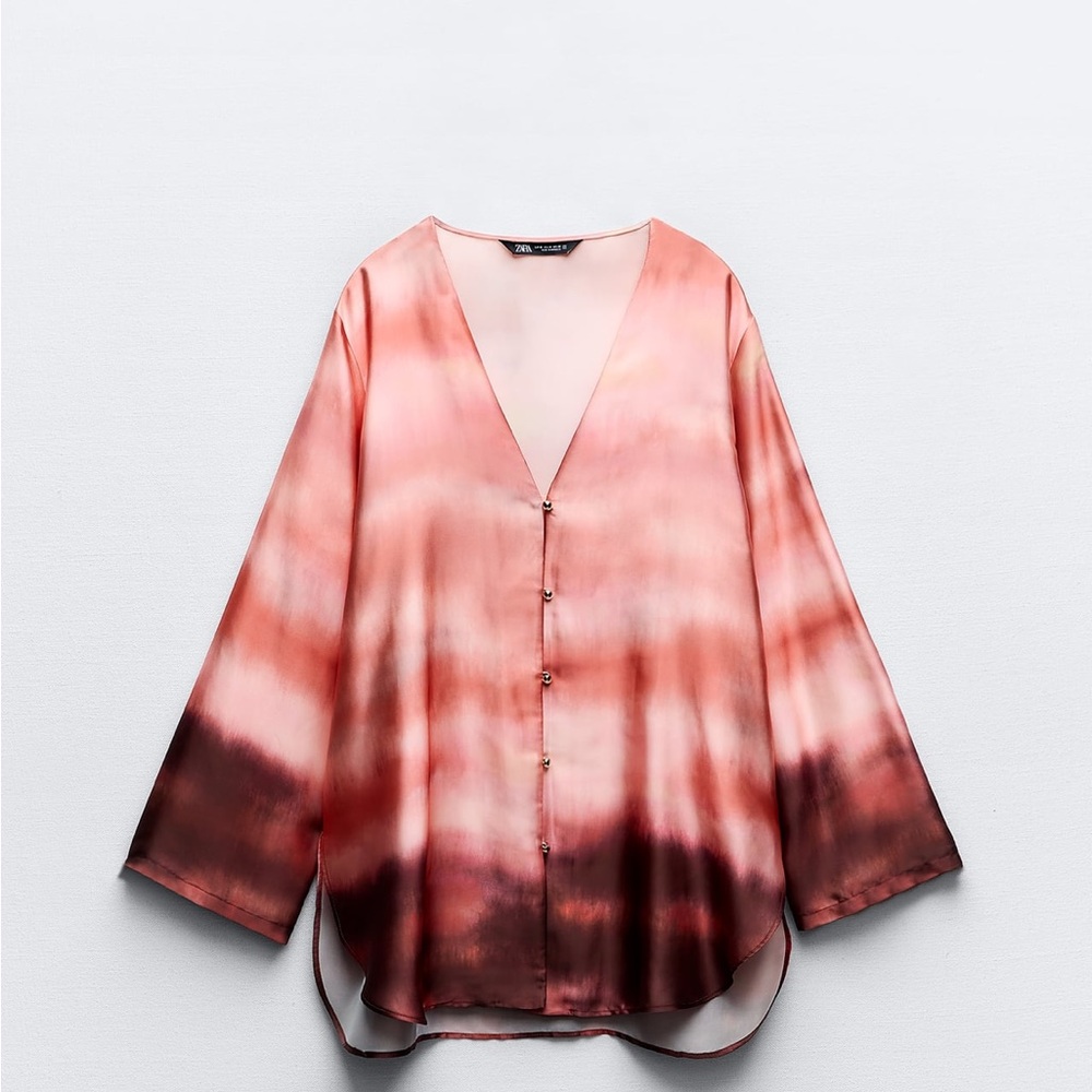 Zara dye print top